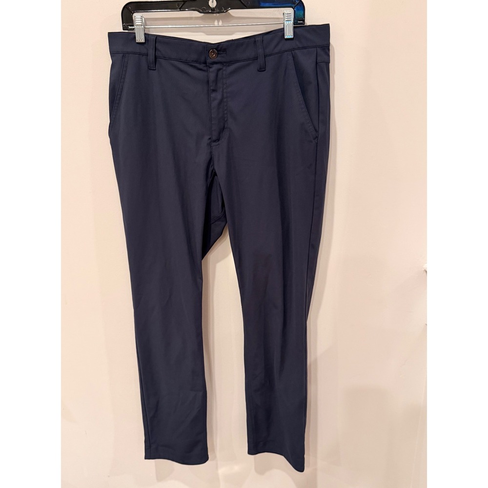 BYLT Everyday Pant Mens Large Navy Blue Performance Trousers Chino Style 32x30